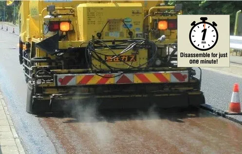 Spraying of a modified asphalt emulsion (FIRMZOL)